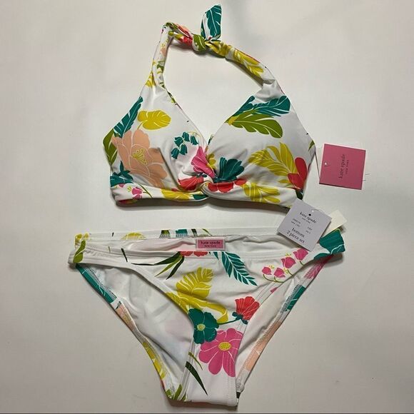 NWT Kate Spade Knotted Halter Bikini Size small - Picture 8 of 8